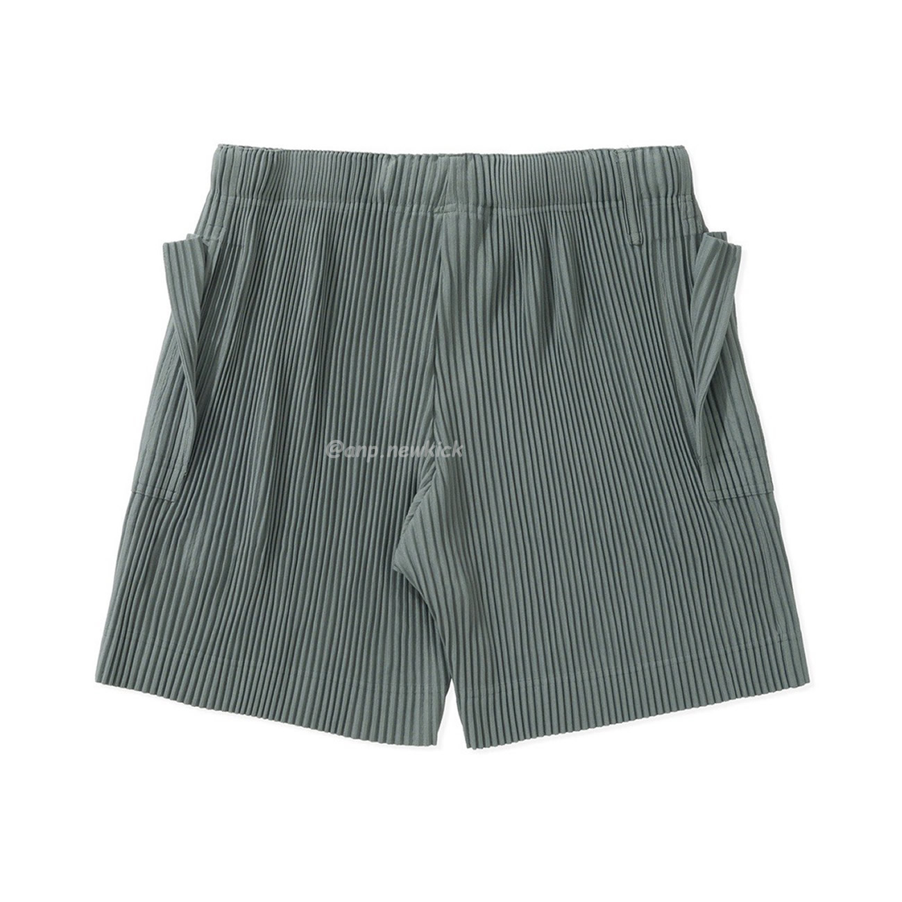 Homme Plissé Issey Miyake Flip Shorts Black Green (8) - newkick.cc